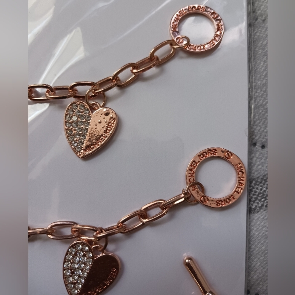 20 (Suss) Michael Kors Pave Heart Toggle Bracelets. HILARIOUS! Gag Gift? - Picture 10 of 11
